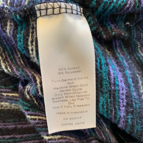 Cowl neck striped top Talbots - Picture 4 of 7